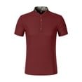 thumbnail image 3 of zfhfof Waffle Knit Shirts for Men Summer Short Sleeve Golf Shirts Lightweight Athletic T Shirts Stand Collar Button Vacation Tees, 3 of 5