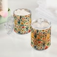 thumbnail image 2 of Yayeee 4 Pack Qtip Holder Bathroom Cotton Swab Canister with Lid Clear Dispenser Set, Floral Animals, 2 of 6