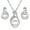 Silver, variant on Riforla Pearl Jewelry Set for Women Adjustable Pearl Pendant Necklace Pearl Dangle Earrings Wedding Pearl Silver Jewelry Set for Valentine's Day Day Jewelry Present Girlfriend(Set)