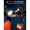 thumbnail image 3 of Bicycle Front and Rear Light Set, Headlight USB Rechargeable, IP65 Waterproof, Suitable for Night Riding/Camping/Backpacking, 3 of 5