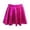 b-Hot Pink, variant on Girls Metallic Skater Skirts Sparkly Skirt Elastic Waist Flared Pleated A-Line Silver Skirt Birthday Party Dresses