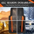 thumbnail image 4 of Heavy Duty Rubber Car Mats Metallic, Aluminum Film All Weather Floor Mats Waterproof Universal Trim to Fit SUVs Sedans Vans 4 Piece Anodized Deep Dish Two-Tone Sporty Black Orange Chrome, 4 of 5