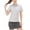 Gray Heather, variant on Dasawamedh Women's Quick Dry Polo Shirt Short Sleeve Golf Shirt Stretch UV Protection Sports T-Shirt Size S