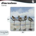 thumbnail image 4 of Stupell Industries Coastal Sandpipers Balancing On Beach Canvas Art, 36 x 36, by Susan Winget, 4 of 8