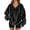 BG33_Black, variant on Fuzzy Flannel Sweatshirt for Women Fluffy Pullover Sweaters Long Sleeve Oversized V Neck Sweatshirt Hot Pink M