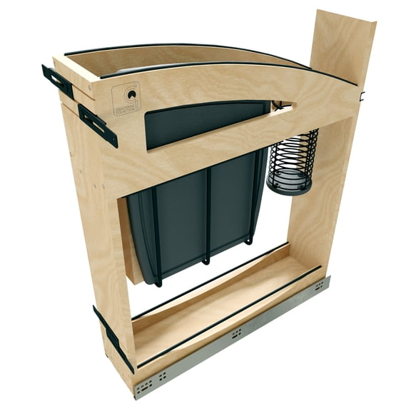 Rev-A-Shelf Knife Pullout Organizer and Storage Holder w/ Soft-Close for 9" Base Cabinets