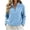 13# Sky Blue, variant on Womens Fuzzy Fleece Quarter Zip Pullover Sherpa Mockneck Sweatshirts Mock Neck Pullover Sweatshirts, Fluffy Sweatshirts with Zipper Pockets, Warm Fall Winter Jacket, Travel Gray S