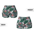 thumbnail image 5 of Picia Tropical Leaves Printed Workout Shorts for Women Seamless Scrunch Butt Lifting High Waisted Yoga Gym Booty Running Moisture-wicking Short Pants-, 5 of 9
