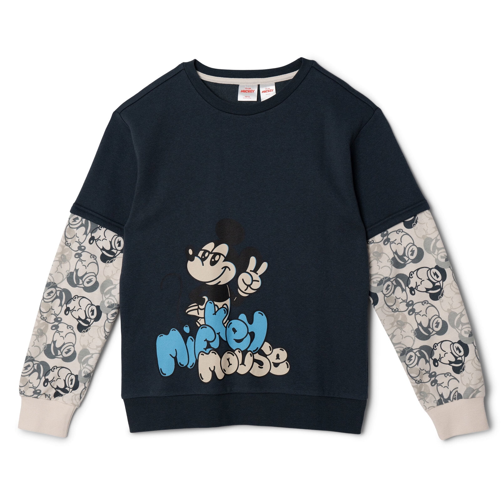 Disney Mickey Mouse Fleece 2fer Pullover Sweatshirt and Jogger Pants Outfit Set Toddler to Big Kid