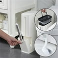 thumbnail image 1 of Xihbxyly Basurero de Baño Delgado, Diseño Compacto con Escobilla, Revestimiento Interior Extraíble, Fácil de Limpiar, Versátil para Espacios Pequeños, Construcción Moderna de Plástico, Juego de 1 Pie, 1 of 6