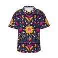 thumbnail image 1 of Balery Cinco De Mayo Floral Camisas hawaianas de manga corta para hombre, camisas playeras de corte holgado, camisas de vacaciones con botones,X-Large, 1 of 7