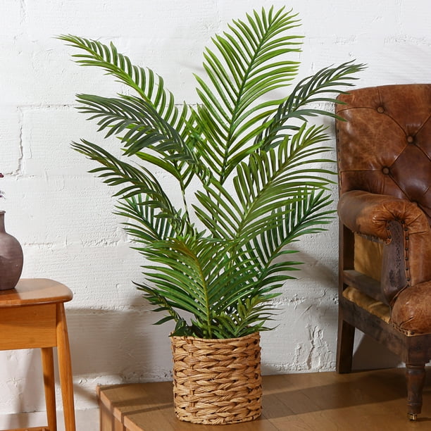 2 Pack Fake Majesty Palm Plant 4 Feet Artificial Majestic Palm Faux