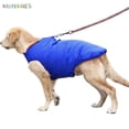 thumbnail image 3 of BadPiggies Double Sides Dog Vest Coat Winter Waterproof Pet Jacket for Small Medium Large Dogs (M, Blue), 3 of 7