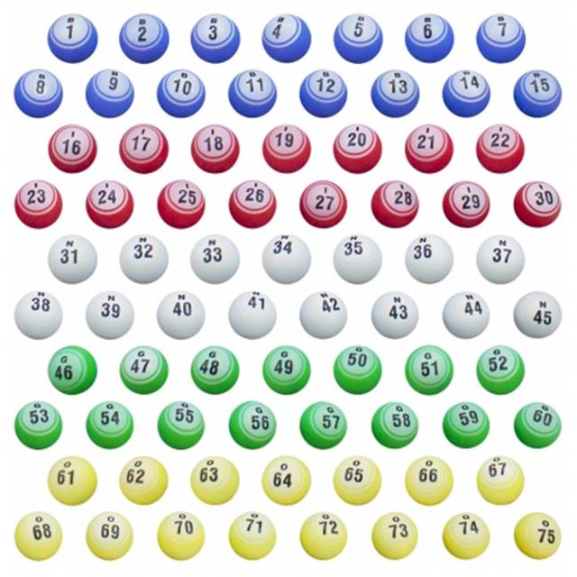 Brybelly GBIN-107 Ensemble de Remplacement de Balles de Bingo Professionnelles de 1,5 Po