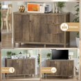 thumbnail image 4 of PAKASEPT Sideboard Buffet Cabinet, 47" Accent Cabinet with 2 Doors, 3 Drawers, and Adjustable Shelves, Credenza Entryway Cabinet with Storage for Living Room, Kitchen, Hallway, and Bar, 4 of 9