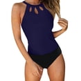 thumbnail image 1 of Xijirk Swimsuits for Women Two Piece Tankini Swimsuit Set with Removable Padded Bra and Design Womens Swimsuits,M, 1 of 7