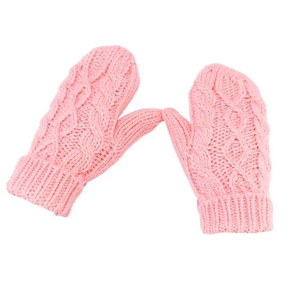 Yuanlong Womens Gloves Winter Thermal Warm Thicken Knitted Gloves Solid Color Outdoor Skiing Mittens