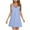 Light Blue, variant on DeHolifer Nightgown for Women Sleeveless Lace Chemise Solid Color Sleepwear Loose Lightweight Night Dress Blue S