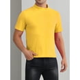 thumbnail image 5 of INSPIRE CHIC Mock Neck T-Shirt for Men's Short Sleeves Turtleneck Summer Basic Pullover Tee Tops, 5 of 6