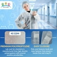 thumbnail image 3 of White Disposable Lab Coats, Polypropylene PPE, 25 Count, Small, 3 of 8