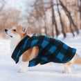 thumbnail image 5 of Unique Bargains Small Dog Cat Jumpers Plaid Polar Fleece Clothes Blue Black L, 5 of 7