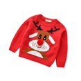 thumbnail image 1 of Baby Girl Boy Christmas Sweater Cartoon Knitted Pullover Top, 1 of 6