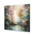 thumbnail image 2 of Designart "Whimsical Flowing Stream" Landscape Mountains Metal Art Living Room, 2 of 5
