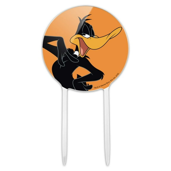 Acrylic Looney Tunes Daffy Duck Cake Topper Party Decoration for Wedding Anniversary Birthday Graduation