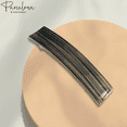 thumbnail image 7 of Parcelona Oblong Grey Beige 3.5 Inch Celluloid Automatic Hair Clip Hair Barrette, 7 of 7