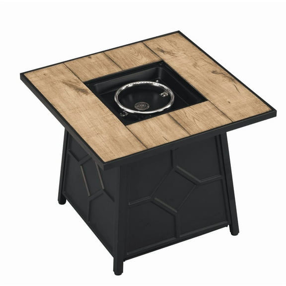 Fire Pit Table, 28-inch Square 40,000 BTU Auto-Ignition Propane Gas Firepit with Waterproof Cover