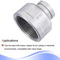 thumbnail image 5 of Uxcell 1-1/2x3/4 BSPT Female Thread Stainless Steel Reducer Pipe Fitting Coupling, 5 of 5