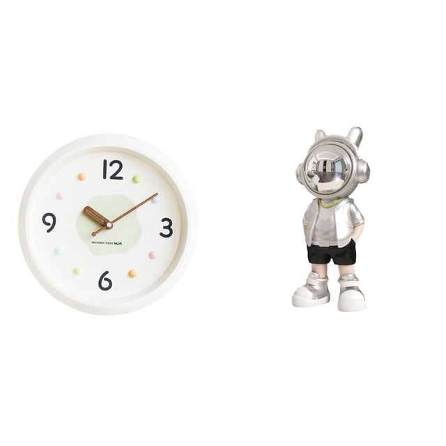 Reloj de pared moderno de , silencioso, con números , estatua decorativa, adorno de mesa para el hogar, la oficina, la sala de estudi