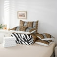 thumbnail image 6 of Homewish Leopard Print Stripe 7-Piece Bedding Comforter Set,Boho Geometric King Bedding Sets,Zebra Pattern Bed Sheets For Boys Kids,Super Cozy Room Decor, 6 of 8