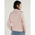 thumbnail image 3 of Scoop Women's Faux Leather Asymmetrical Zip Moto Jacket, Sizes XS-XXL, 3 of 5