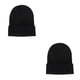 thumbnail image 1 of Qarigey Beanie Hats Gorros de punto Otoño Skullcap Candy Color Thermal Trendy Manga Accesorios para el cabello para deportes al aire libre Negro 2piezas, 1 of 6