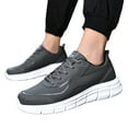 thumbnail image 3 of Ediodpoh Outdoor Men Waterproof Mountaineering Casual Sport Shoes Lace up Solid Color Running Breathable Soft Bottom Shoes Sneakers for Men Grey 10.5, 3 of 6