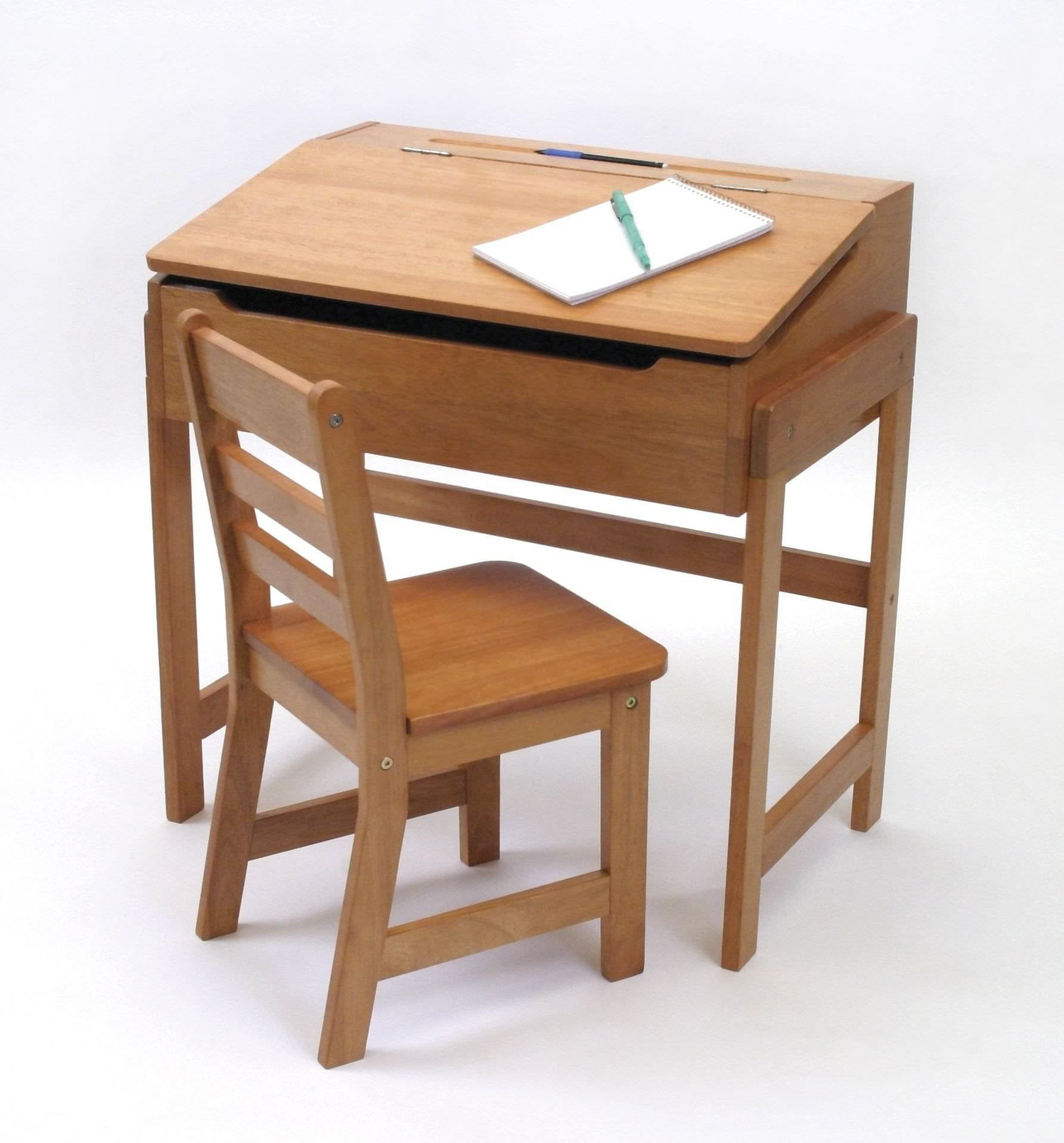 Lipper Kids Desk With Chair Slanted Top Multiple Finishes