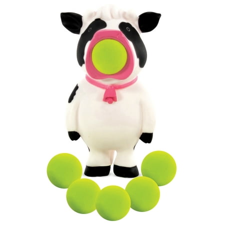 Moo Popper Cow Shaped Foam Ball Toy Shooter with 6 Foam Balls