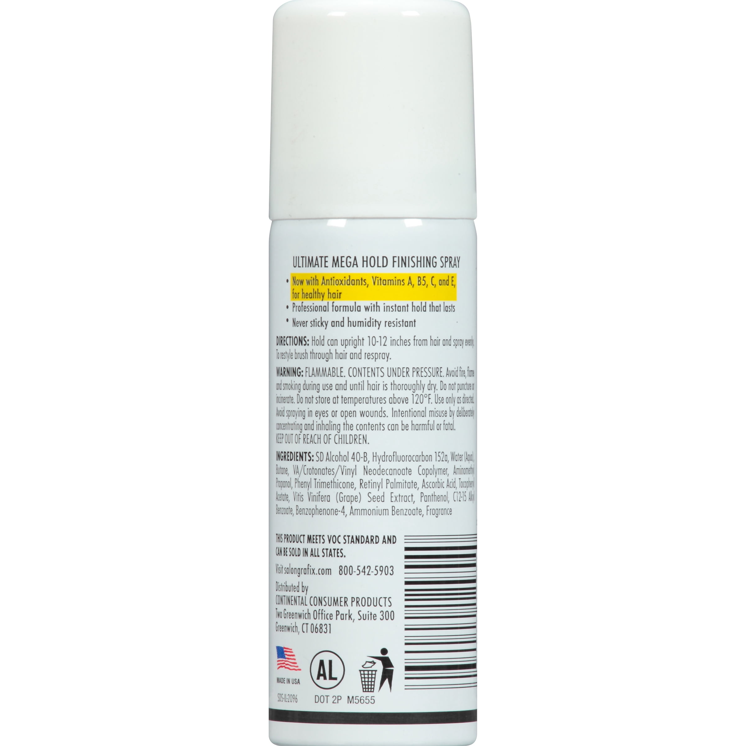 Salon Grafix Freezing Hair Spray, Mega Hold, 1.5 Oz