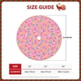 thumbnail image 2 of Salouo Pink Donut Christmas Tree Skirt 30" Farmhouse Christmas Decorations Snowman Xmas Tree Skirt Tree Mat for Holiday Party Decor, 2 of 8