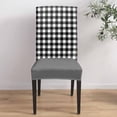 thumbnail image 4 of Dining Chair Covers Set of 4,Modern Minimalist Checkered Universal Stretch Kitchen Seat Covers Parsons Chair Protector Slipcover for Home Restaurant Party Decor,Abstract Red Black Buffalo Plaid, 4 of 6