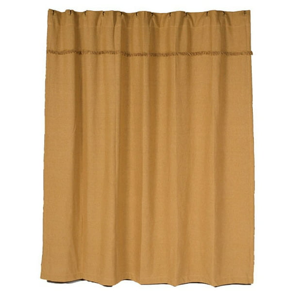 VHC Brand Burlap Natural Shower Curtain 6172 - Walmart.com