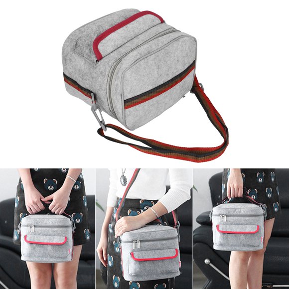 Insulated Lunch Bag, Stylish Shoulder Strap Insulated Lunch Box, Easy to Disassemble and Clean Fixed Clamshell Design Work School for Woman Men