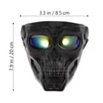 thumbnail image 4 of KAKOWELY Máscara de calavera para montar a caballo, gafas de seguridad para montar en carretera, accesorio para disfraz de cosplay, 4 of 4