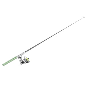 Portable Mini Pen Shape Fishing Rod Pole Pocket Retractable Fishing Rod with Reel WheelGreen,