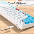 thumbnail image 3 of Ussixchare Teclado Mecánico Cableado 60% con 61 Teclas y Switches Rojos, 3 of 7