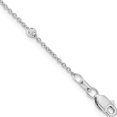 thumbnail image 3 of 14K White Gold Diamond Station Cable Necklace (18 X 3) Made In India pm1007-042-wa-18, 3 of 6