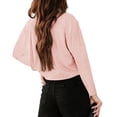 thumbnail image 3 of Women Long Sleeve Crop Tops Loose Crew Neck Drop Shoulder Casual Basic Tees, 3 of 5