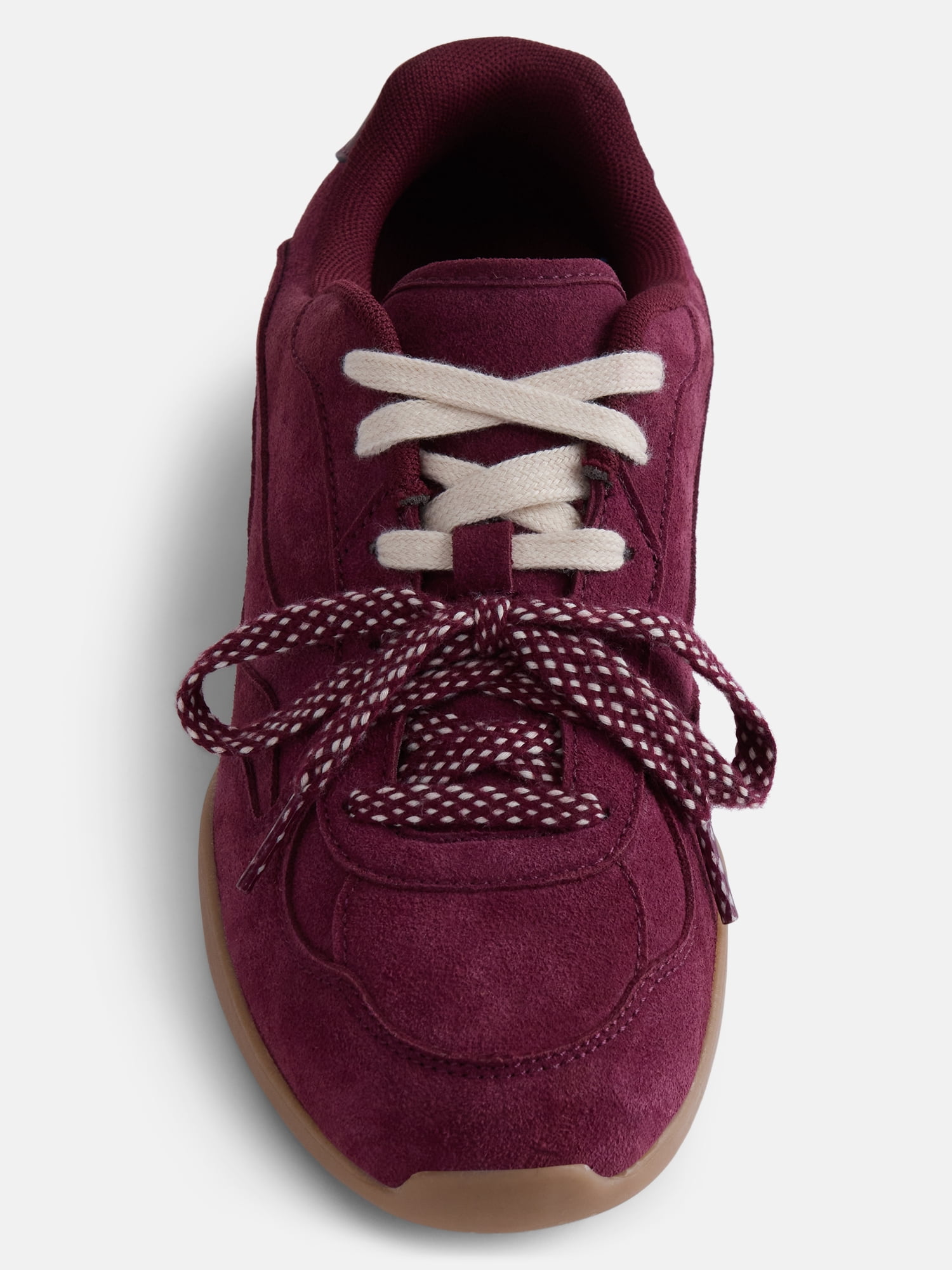 No Boundaries Women's Faux Suede Double Lace Sneakers