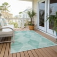 thumbnail image 6 of Addison Rugs Chantille Indoor/Outdoor Transitional Geometric Teal Washable Rectangle Rug, 3' x 5', 6 of 6